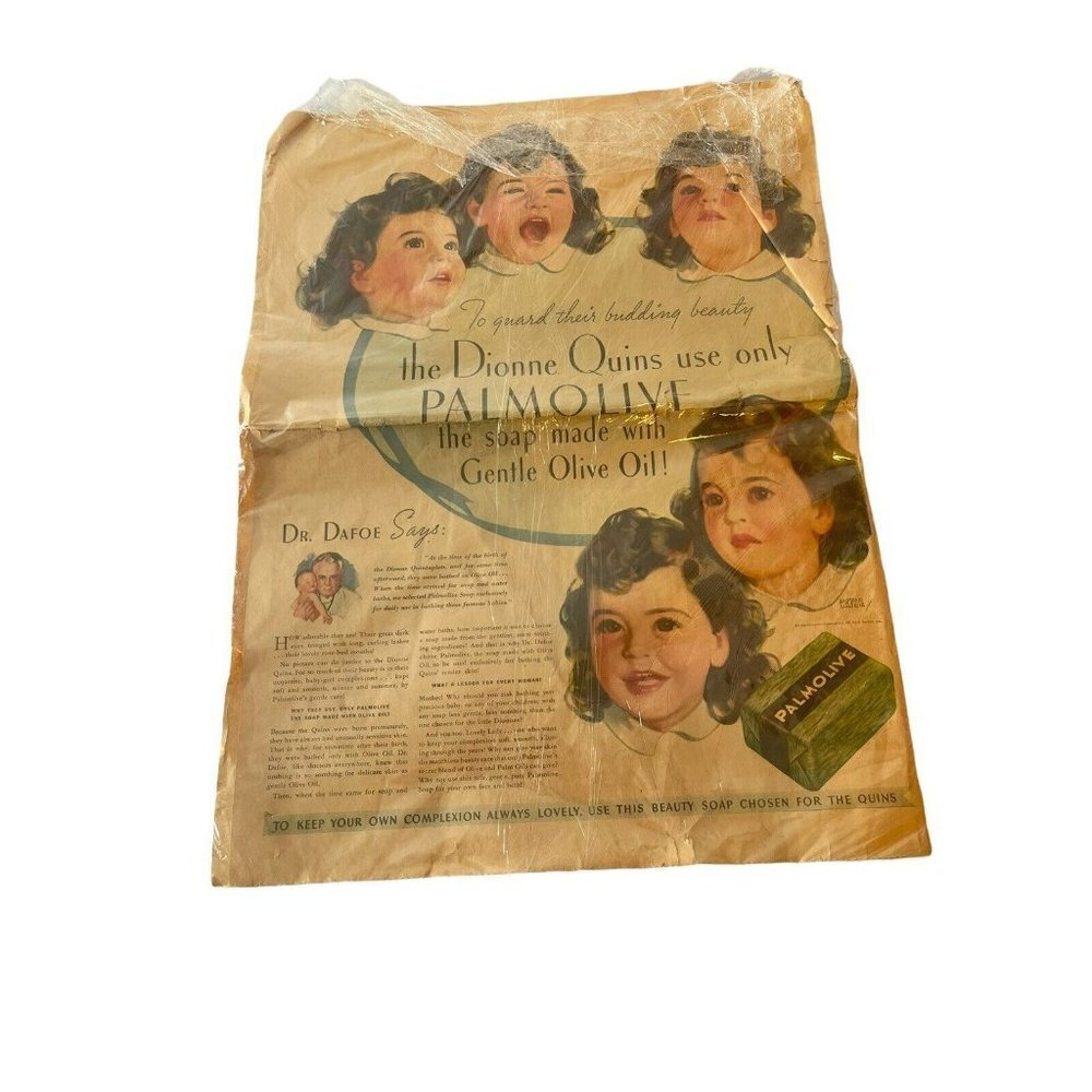 Palmolive Advertisement Dionne Quintuplets Kraft Philadelphia Cream Cheese